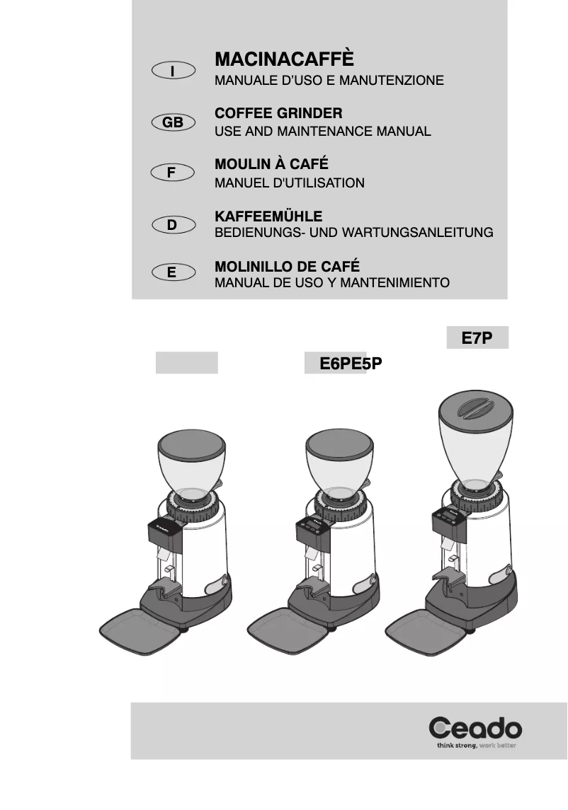 Page 1 de la notice Manuel utilisateur Ceado E6P