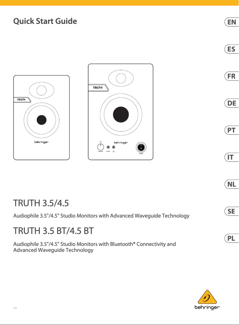 Image de la première page du manuel de l'appareil Truth 4.5