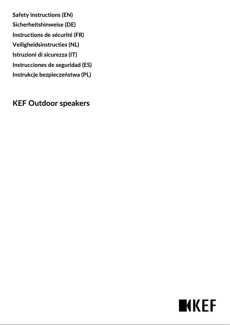 Page 1 de la notice Manuel utilisateur KEF Ventura 5