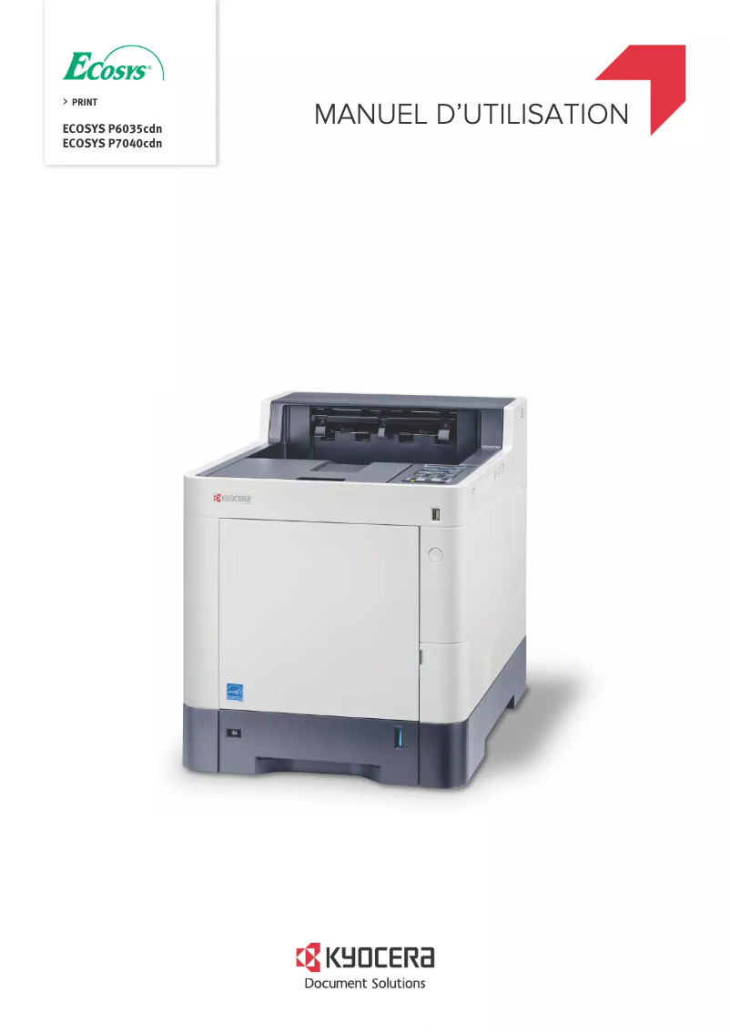 Page 1 de la notice Manuel utilisateur Kyocera ECOSYS P6035cdn