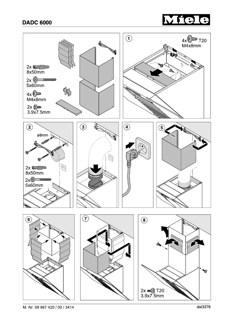 Page n°1 - Manuel utilisateur Miele DADC 6000 BRWS
