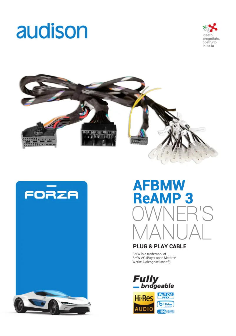 Page 1 of the manual User Manual Audison Prima AFBMW ReAMP 3