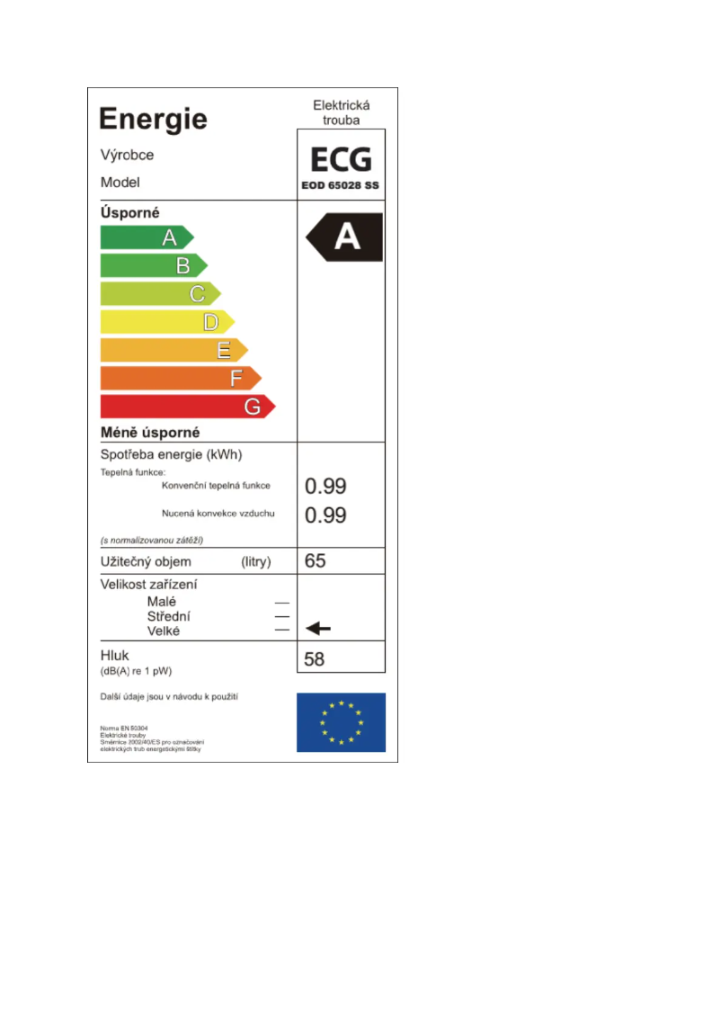 Page 1 de la notice Manuel utilisateur ECG EOD 65028 SS