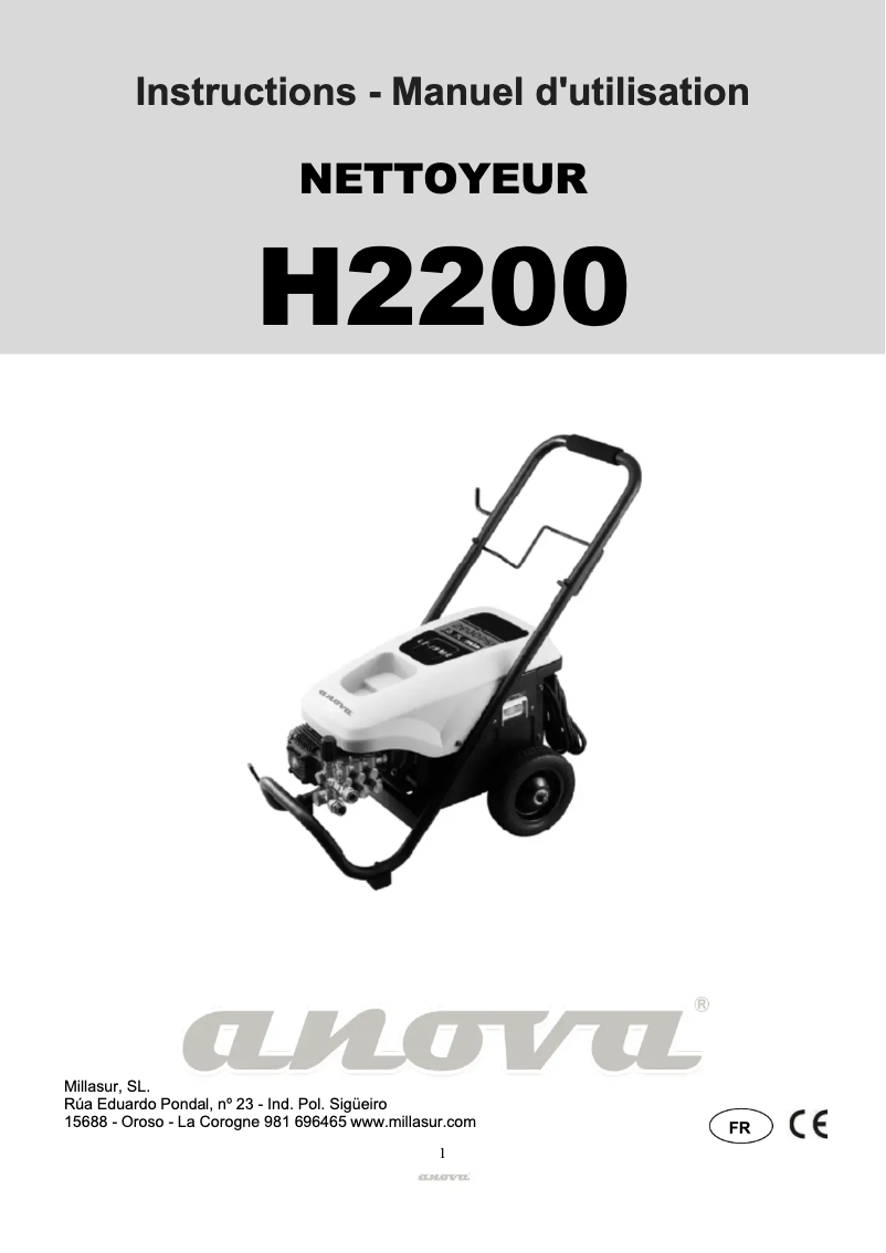 Página 1 del manual Manual de usuario Anova H2200