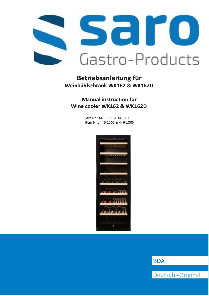 Imagen de la primera página del manual del dispositivo WK162