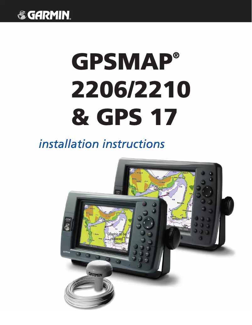 Page 1 de la notice Guide d'installation Garmin GPSMAP 2206