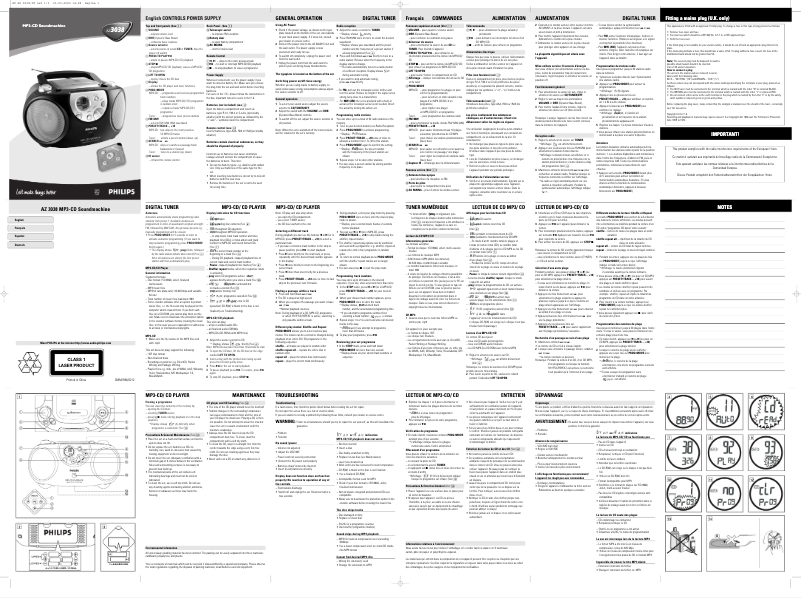Image de la première page du manuel de l'appareil AZ3038