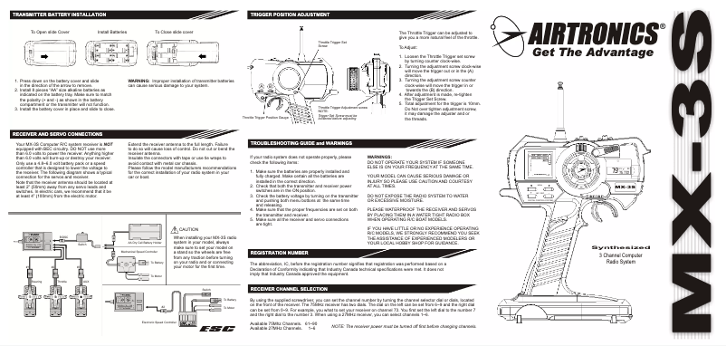 Page 1 de la notice Manuel utilisateur Sanwa MX3S