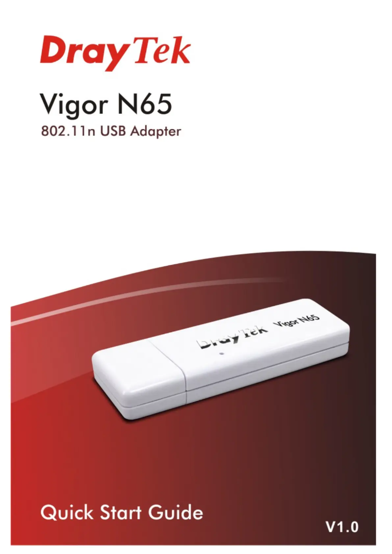 Page n°1 - Guide de démarrage rapide Draytek Vigor N65