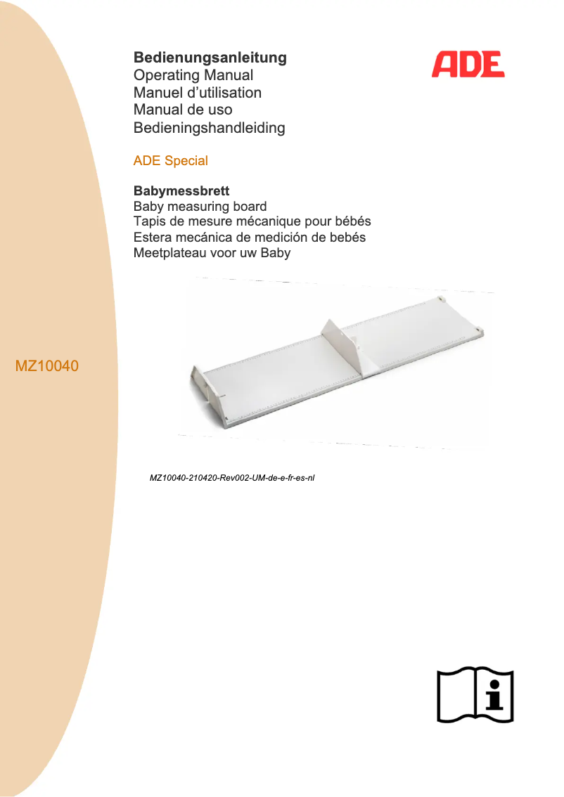 Página 1 del manual Manual de usuario ADE MZ10040