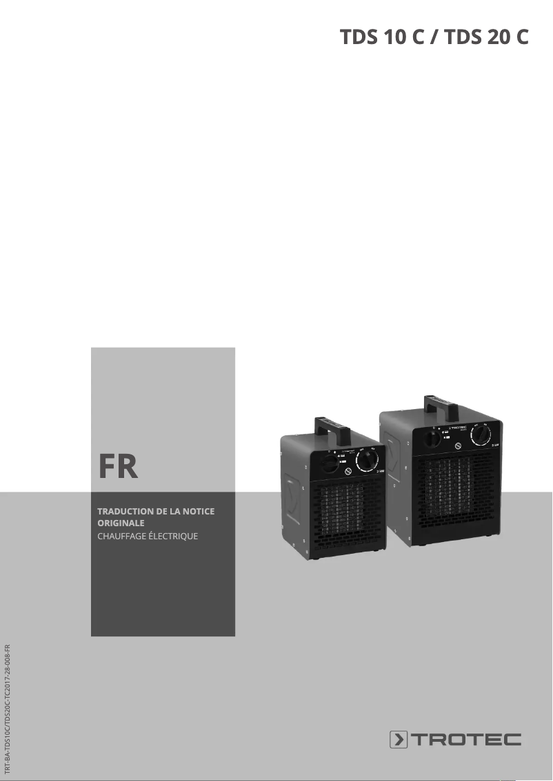 Page 1 de la notice Manuel utilisateur Trotec TDS 10 C