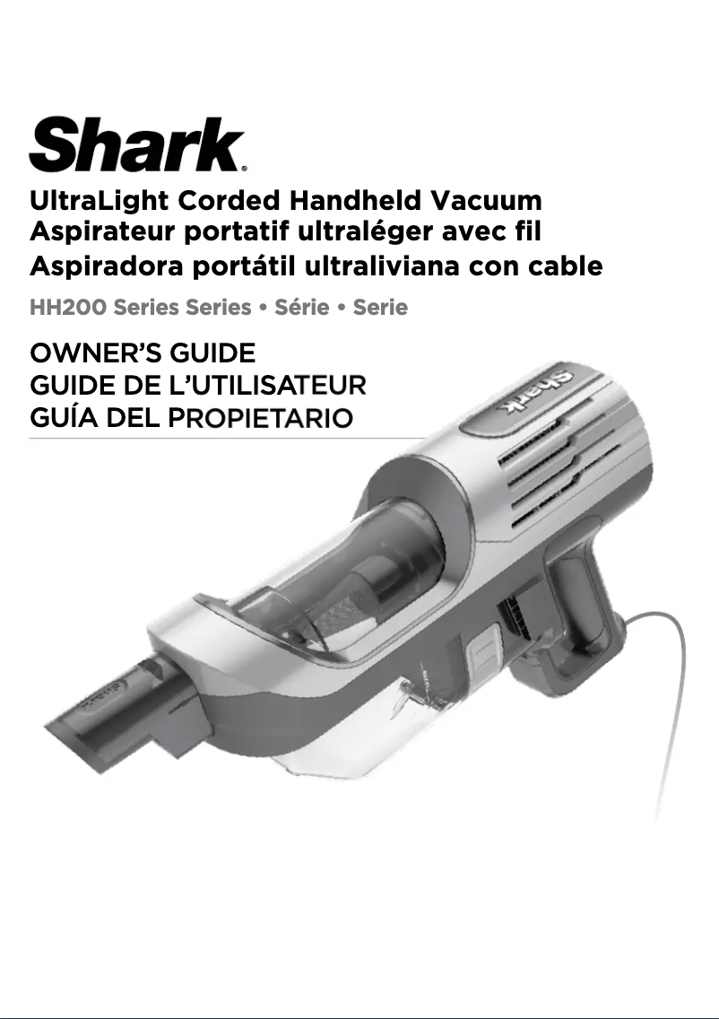 Page 1 de la notice Manuel utilisateur Shark Ultralight Pet HH202