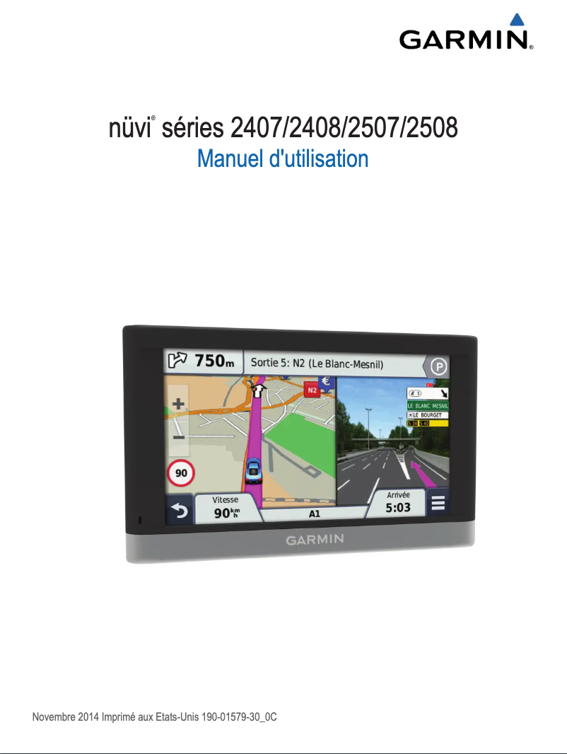Page n°1 - Manuel utilisateur Garmin nuvi 2508