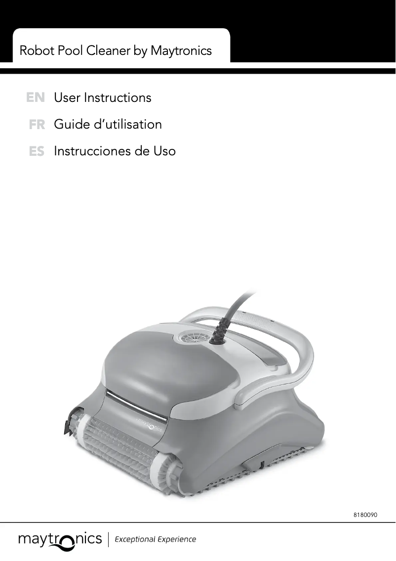 Page 1 de la notice Manuel utilisateur Maytronics Dolphin Nautilus CC Plus w/Wi-Fi