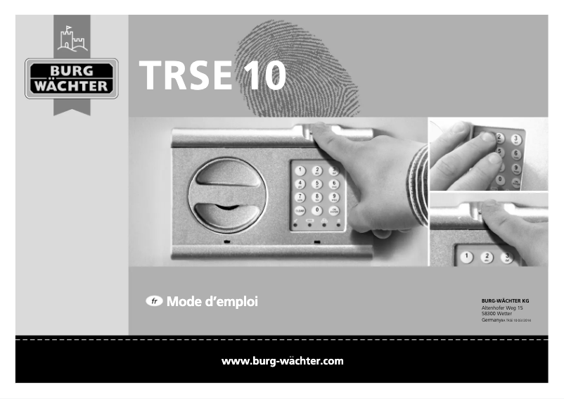 Page n°1 - Manuel utilisateur Burgwachter Combi-Line 10 E FS