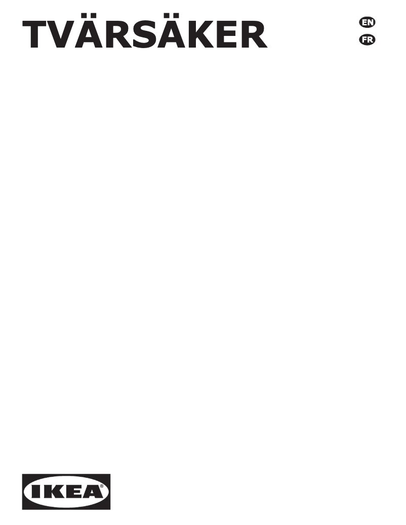 Page 1 de la notice Manuel utilisateur Ikea TVÄRSÄKER 804.621.72
