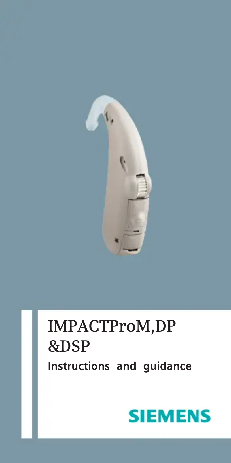 Page n°1 - Manuel utilisateur Siemens IMPACT Pro DSP