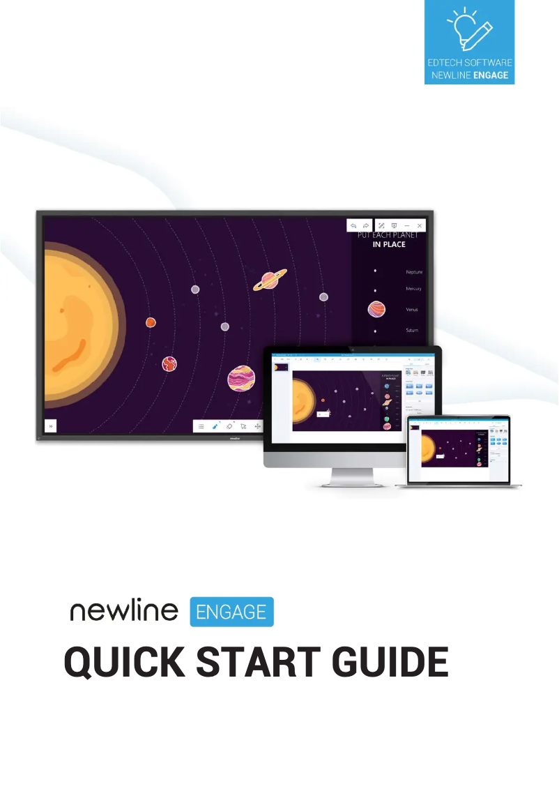 Page 1 de la notice Guide de démarrage rapide Newline Engage Desktop