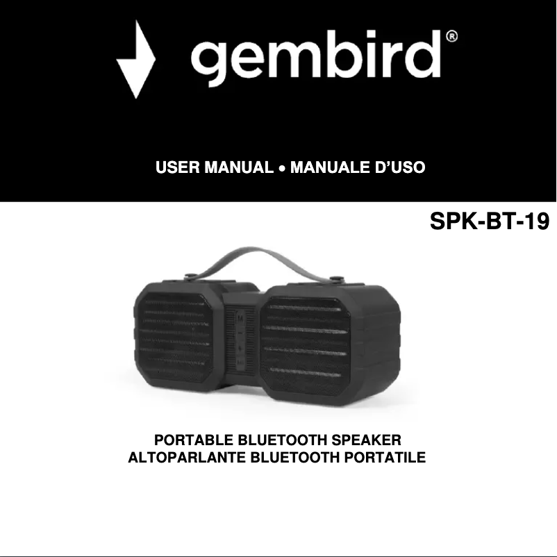 Page 1 de la notice Manuel utilisateur Gembird SPK-BT-19
