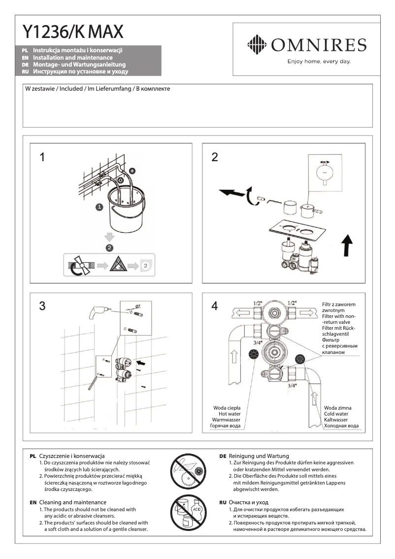Página 1 del manual Manual de usuario Omnires Y1236/K MAX