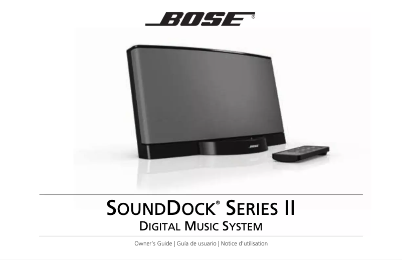 Image de la première page du manuel de l'appareil SoundDock II