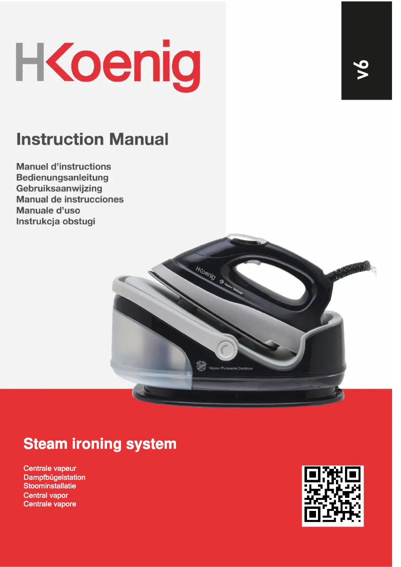 Image de la première page du manuel de l'appareil V6