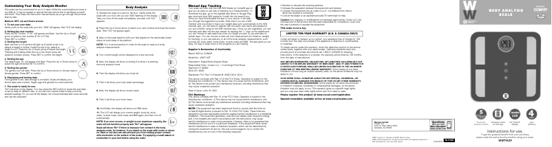 Page 1 de la notice Manuel utilisateur Conair WW714ZF