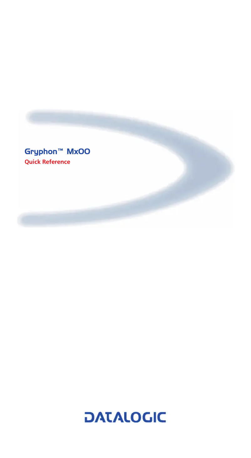 Page 1 de la notice Manuel utilisateur Datalogic Gryphon M200