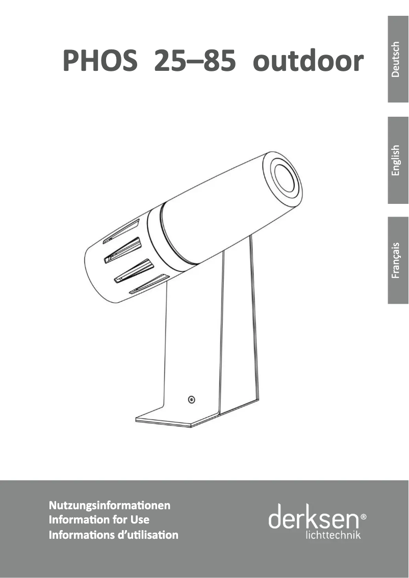 Page n°1 - Manuel utilisateur Derksen PHOS 65 outdoor
