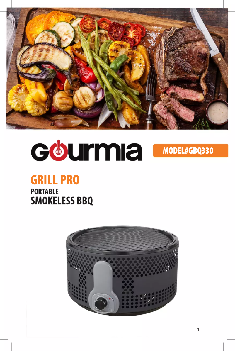 Page 1 de la notice Manuel utilisateur Gourmia GBQ330