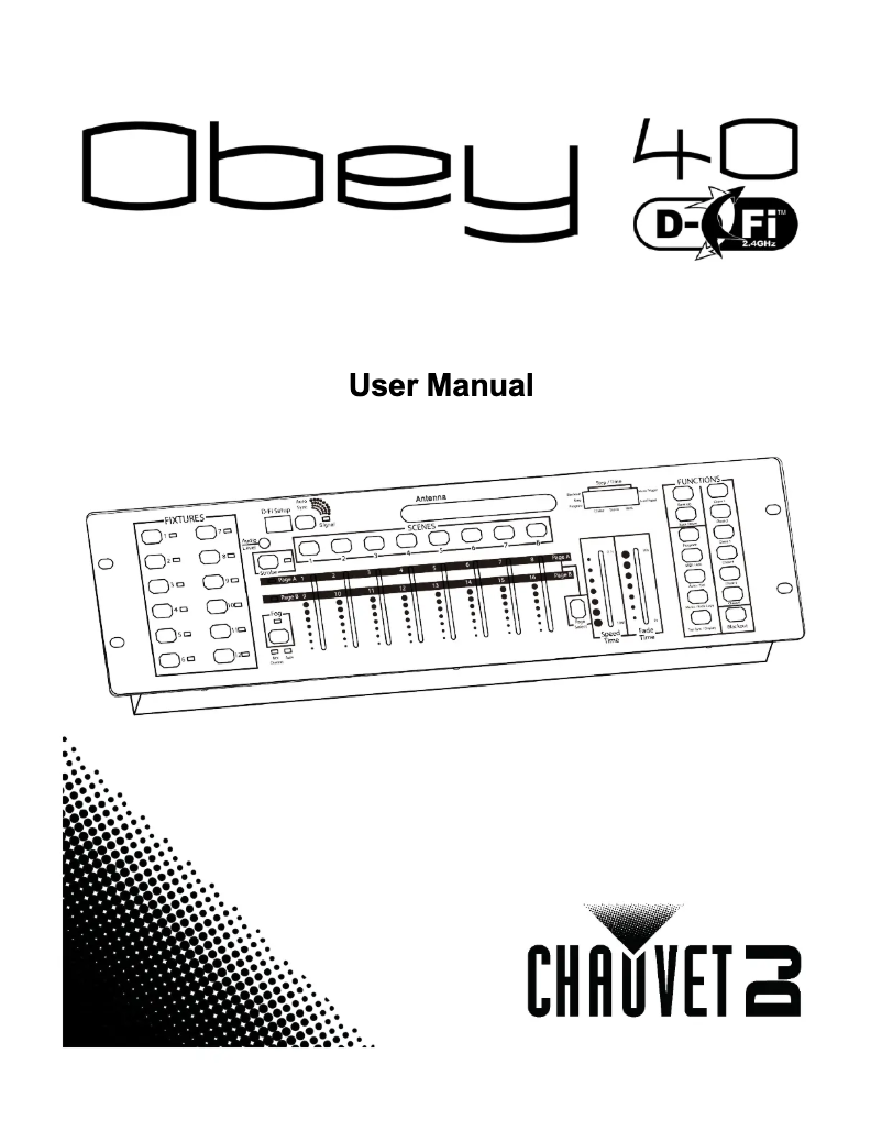 Page n°1 - Manuel utilisateur Chauvet Obey 40