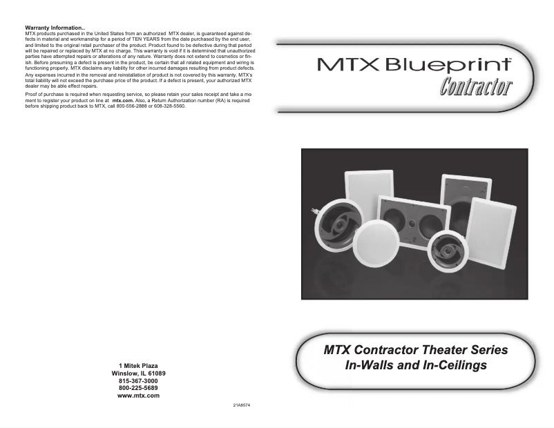 Image de la première page du manuel de l'appareil Blueprint CT620W