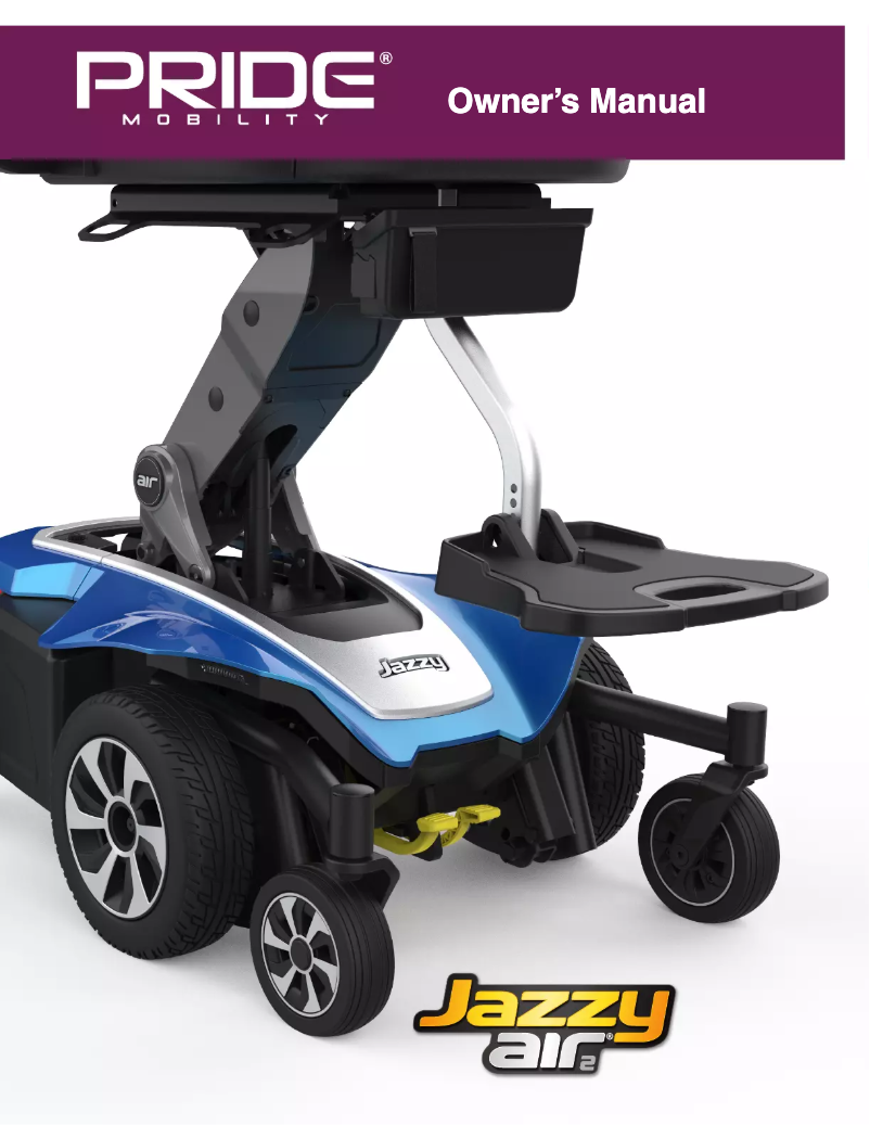 Page 1 de la notice Manuel utilisateur Pride Jazzy Air 2