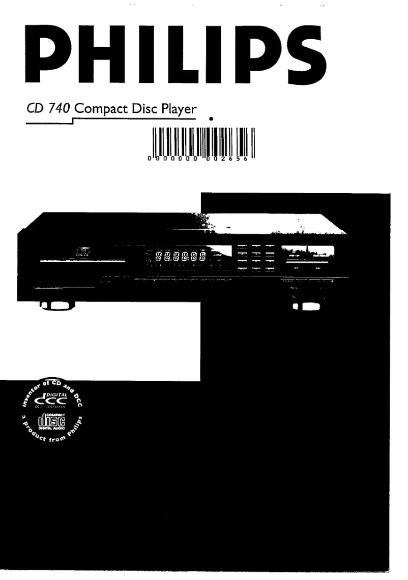 First page image of the manual for CD740