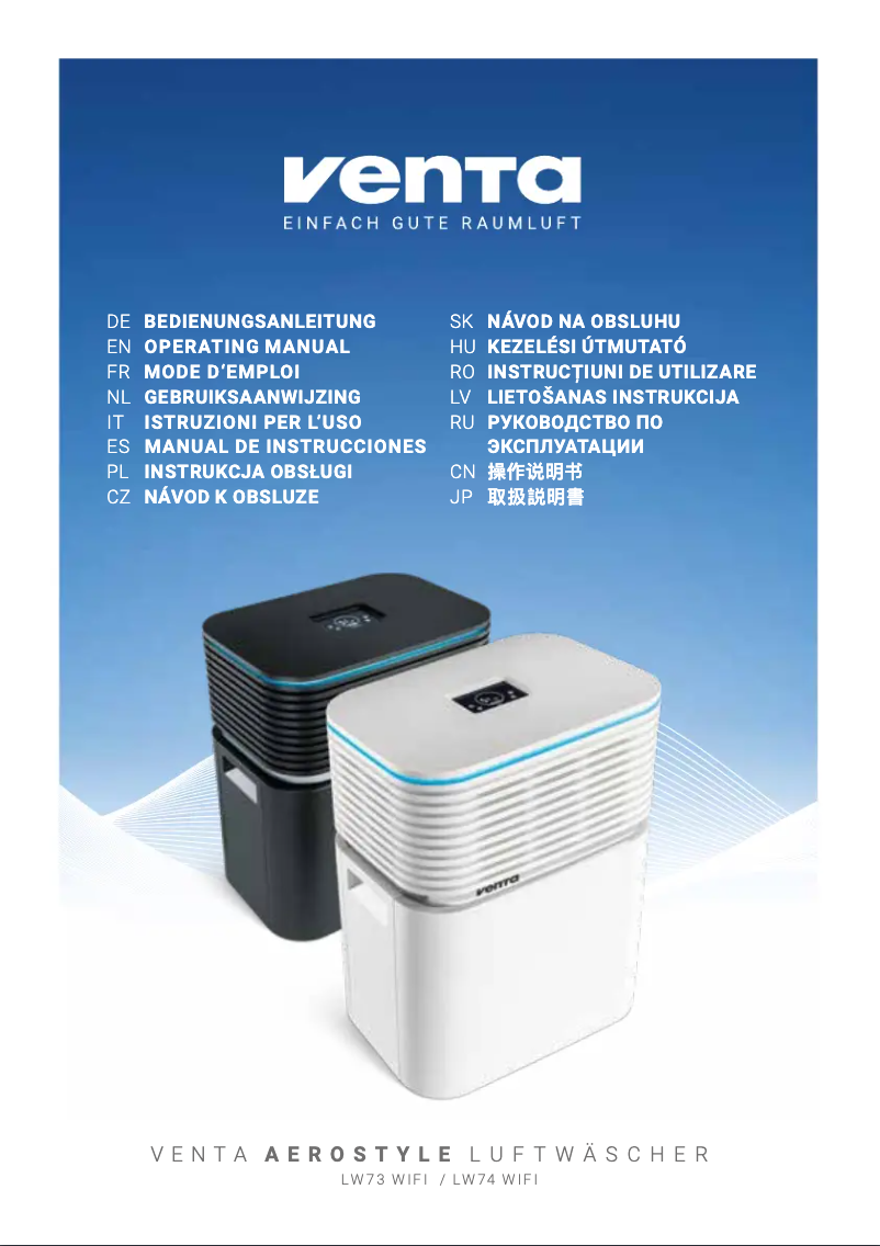 Page n°1 - Manuel utilisateur Venta AeroStyle LW73