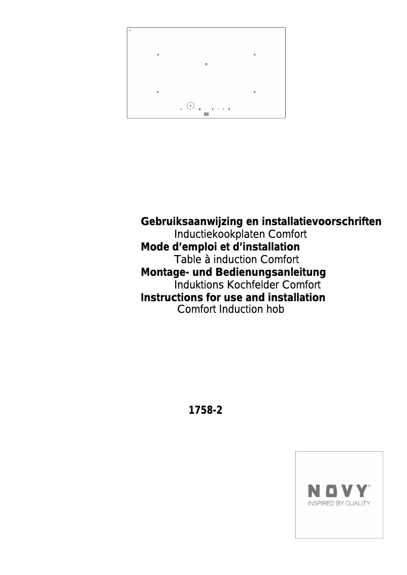 Page 1 de la notice Manuel utilisateur Novy Comfort 1758
