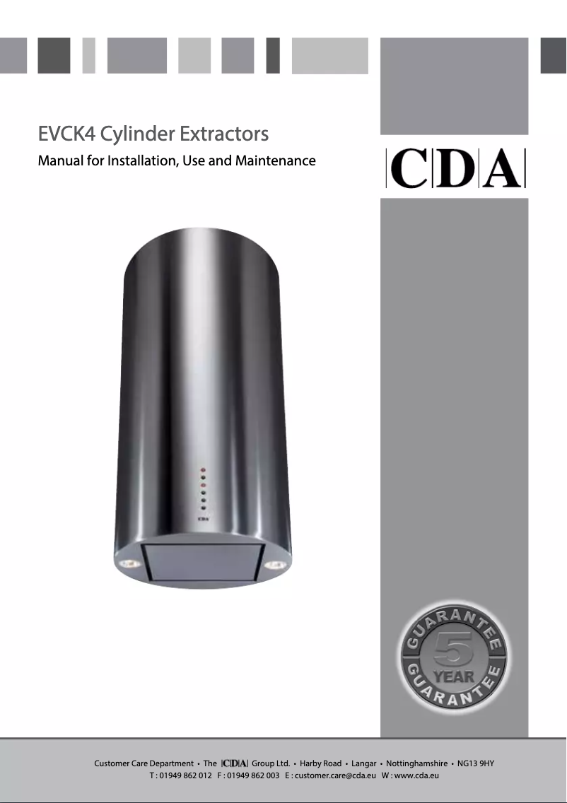 Page n°1 - Manuel utilisateur CDA EVCK4