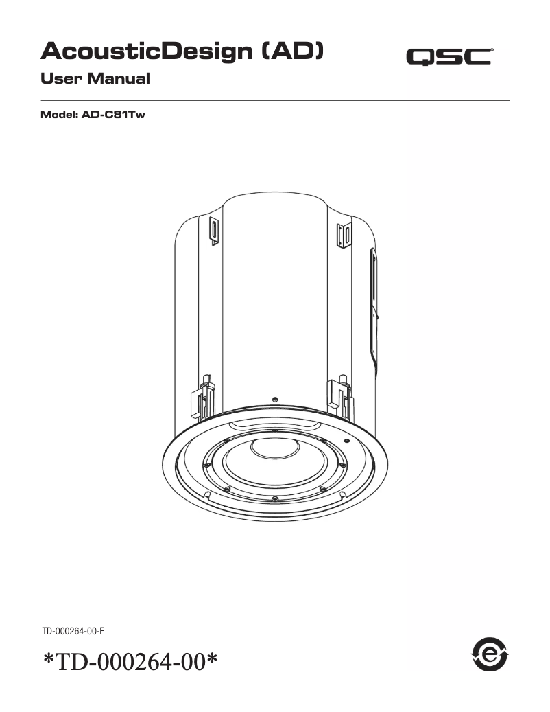 Page 1 de la notice Mode d'emploi QSC AD-C81Tw