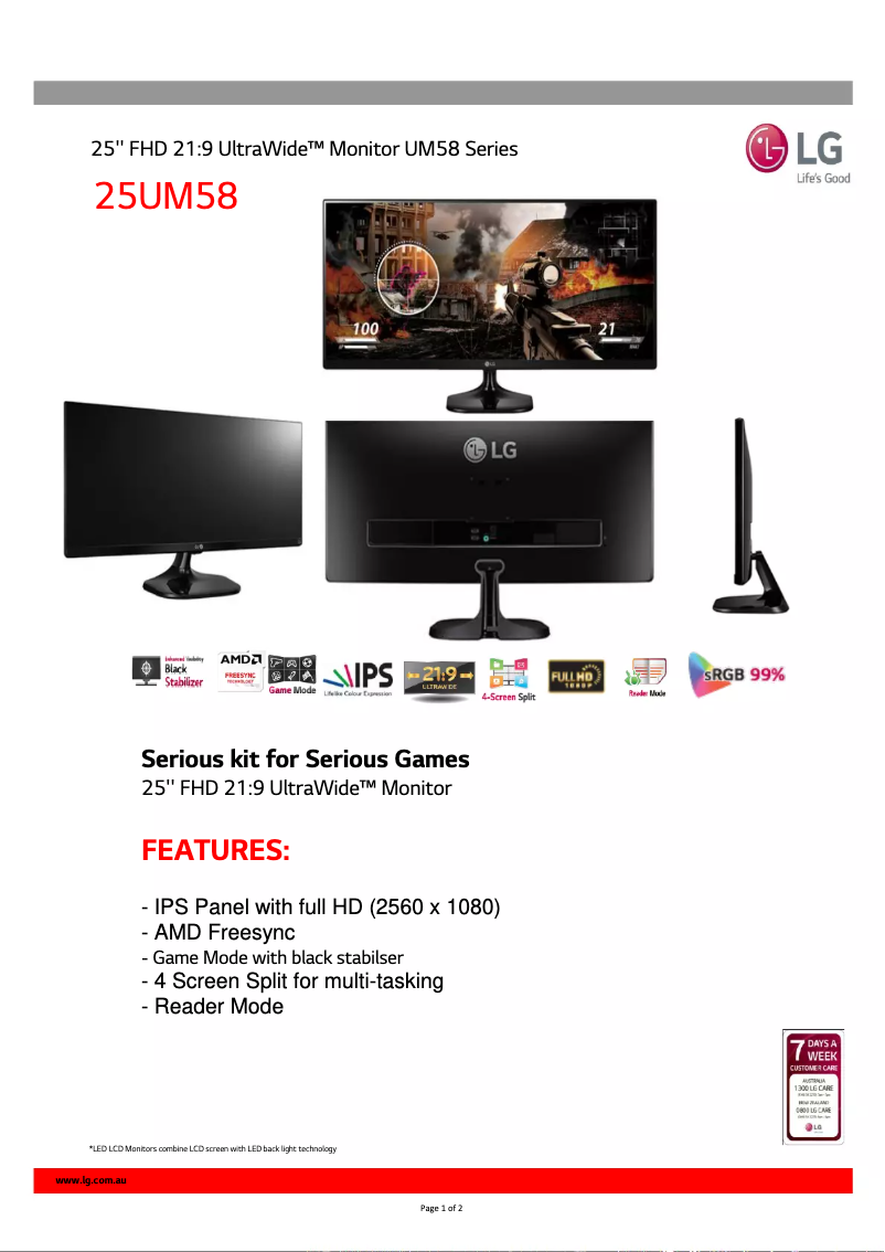 Image de la première page du manuel de l'appareil 25UM58-P