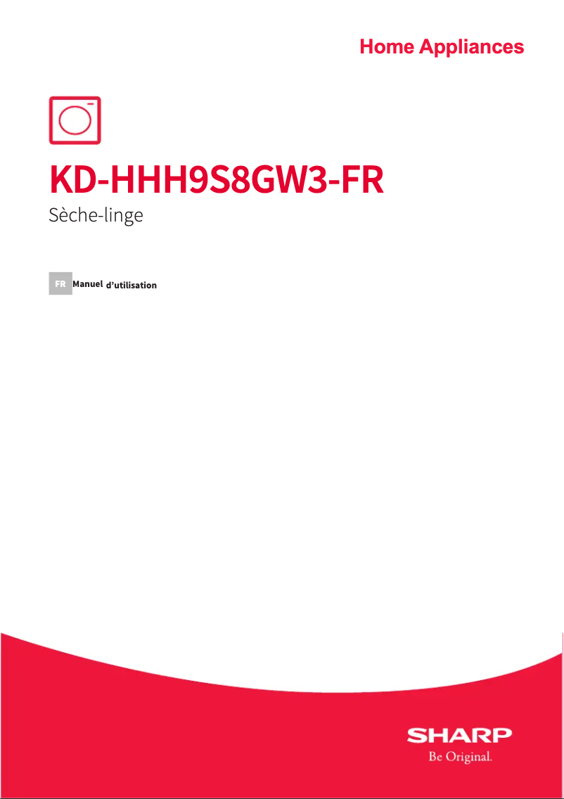 Image de la première page du manuel de l'appareil KD-HHH9S8GW3-FR