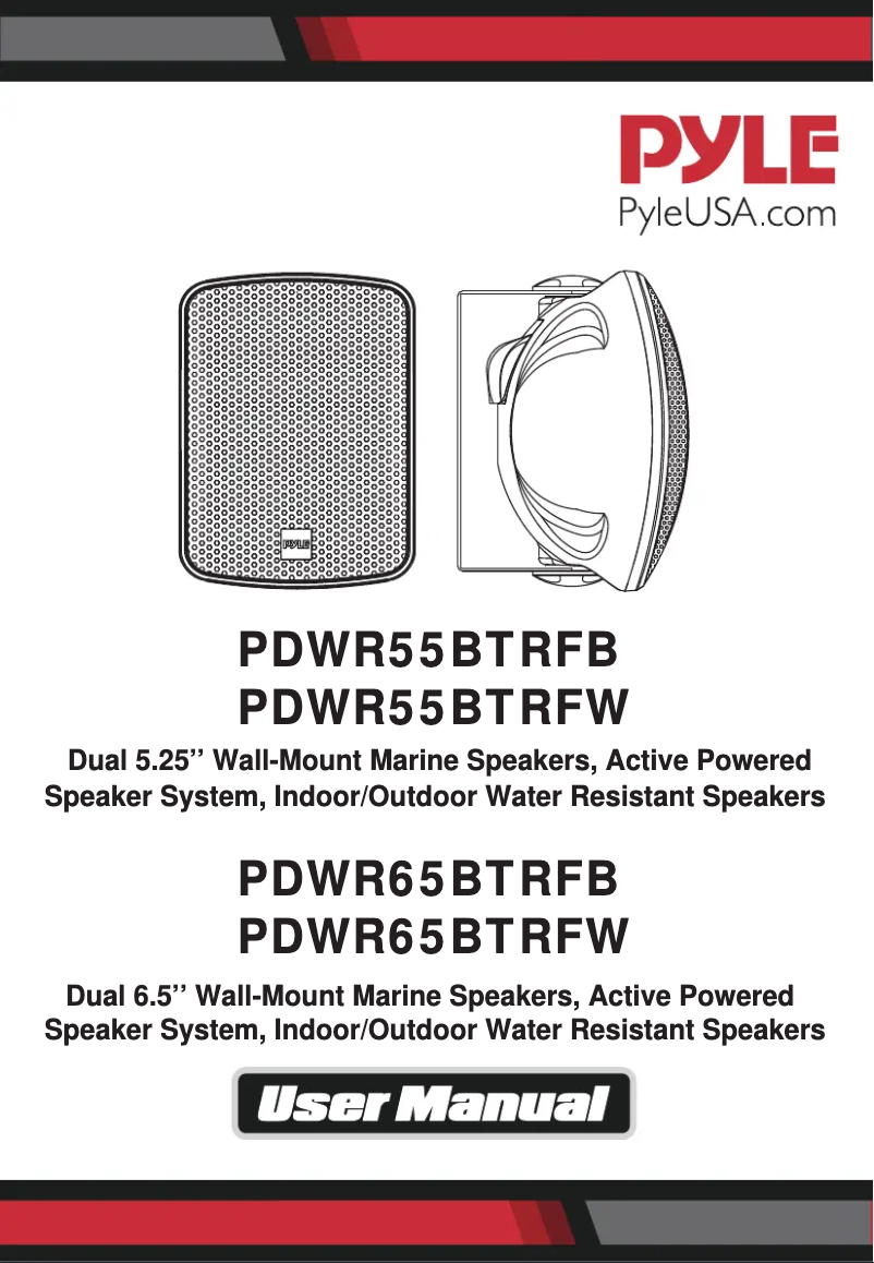 Page 1 de la notice Manuel utilisateur Pyle PDWR55BTRF