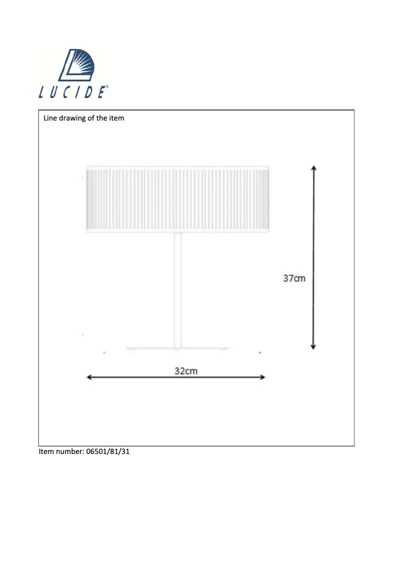 Page n°1 - Manuel utilisateur Lucide Lima 06501/81/31