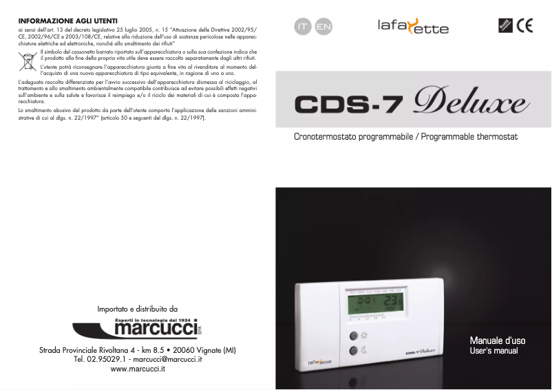 Page 1 de la notice Manuel utilisateur Lafayette CDS-7 Deluxe