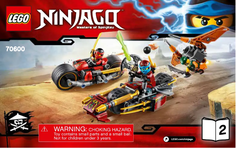 Page 1 de la notice Manuel utilisateur Lego Ninjago 70600