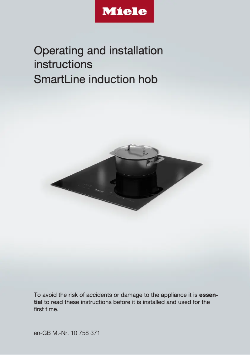 Page 1 de la notice Guide d'installation Miele CS 7612 FL