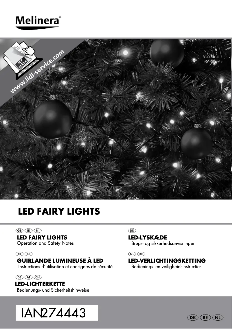 Page 1 de la notice Manuel utilisateur Melinera IAN 274443