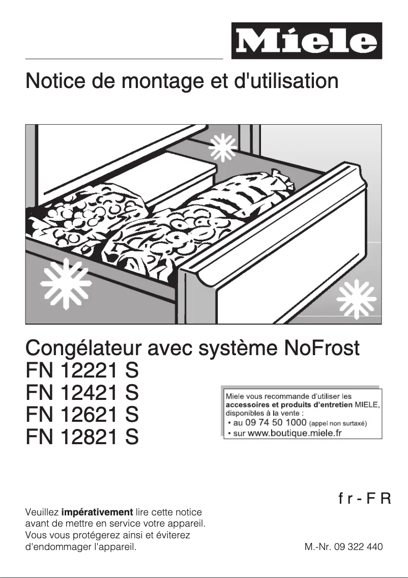 Page 1 de la notice Manuel utilisateur Miele FN 12421 S