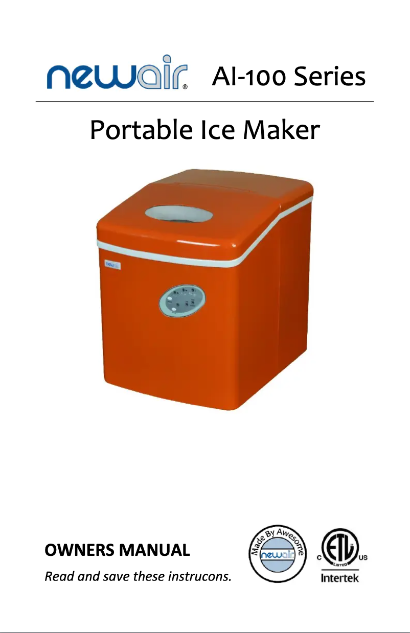 Page 1 de la notice Manuel utilisateur NewAir AI-100VO