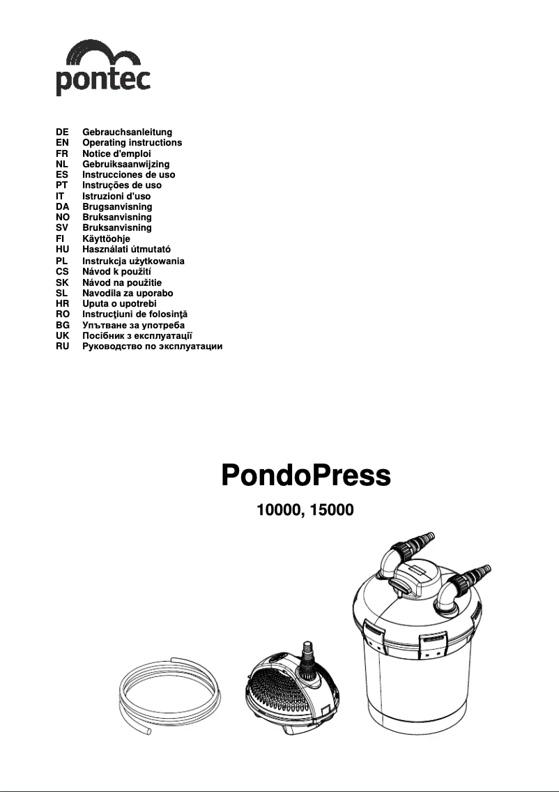 Image de la première page du manuel de l'appareil PondoPress 15000