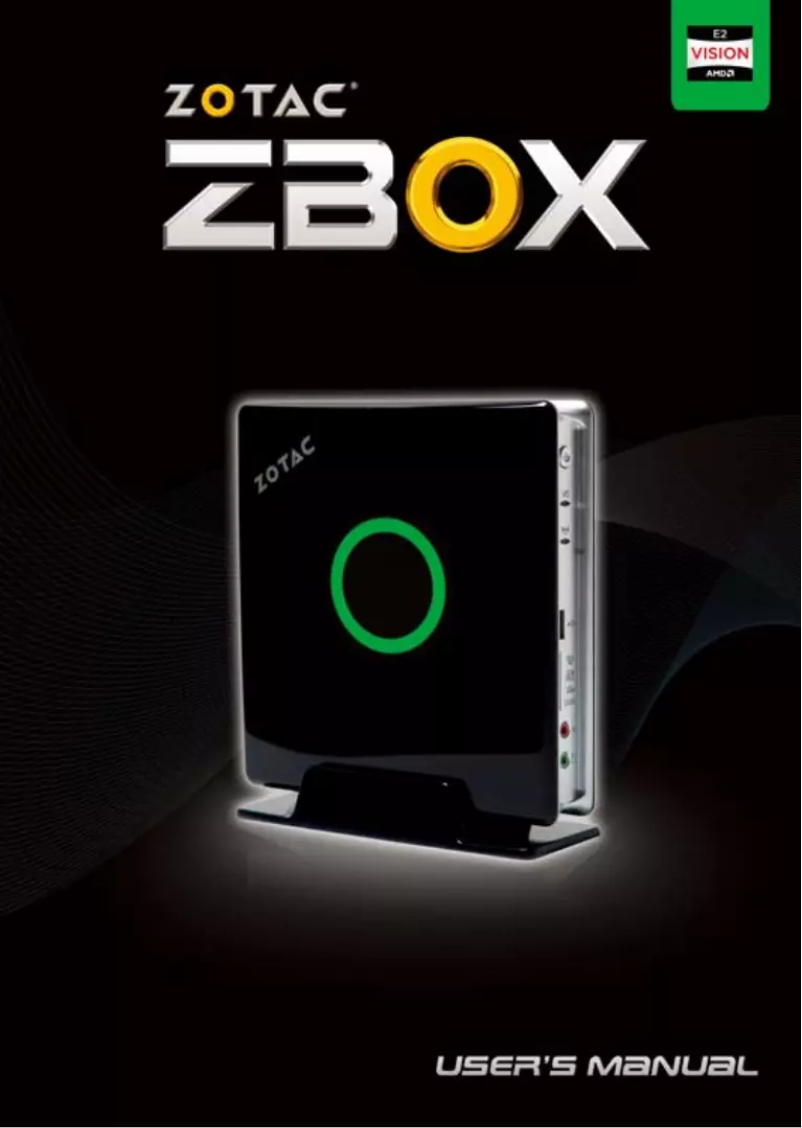Page 1 de la notice Manuel utilisateur Zotac ZBOX AD06
